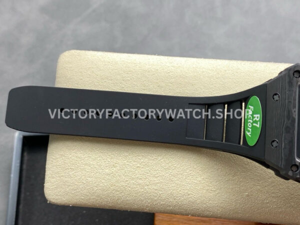 R7 Factory Richard Mille RM35-02 44.5mm Carbon Fiber Black Rubber Strap Skeletonized Dial (3) R7 Factory Richard Mille RM 35-02 44.5mm Black Carbon Fiber Black Rubber Strap Skeletonized Dial