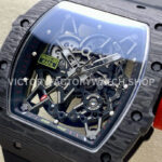 R7 Factory Richard Mille RM35-02 44.5mm Carbon Fiber Black Rubber Strap Skeletonized Dial (7) R7 Factory Richard Mille RM 35-02 44.5mm Black Carbon Fiber Black Rubber Strap Skeletonized Dial
