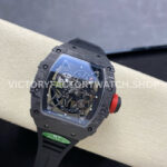R7 Factory Richard Mille RM35-02 44.5mm Carbon Fiber Black Rubber Strap Skeletonized Dial (9) R7 Factory Richard Mille RM 35-02 44.5mm Black Carbon Fiber Black Rubber Strap Skeletonized Dial