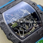 R7 Factory Richard Mille RM35-02 44.5mm Carbon Fiber Blue Rubber Strap Skeletonized Dial (10) R7 Factory Richard Mille RM 35-02 44.5mm Carbon Fiber Blue Rubber Strap Skeletonized Dial