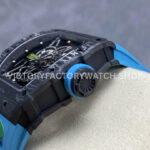 R7 Factory Richard Mille RM35-02 44.5mm Carbon Fiber Blue Rubber Strap Skeletonized Dial (8) R7 Factory Richard Mille RM 35-02 44.5mm Carbon Fiber Blue Rubber Strap Skeletonized Dial