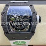 R7 Factory Richard Mille RM35-02 44.5mm Carbon Fiber White Rubber Strap Skeletonized Dial (4) R7 Factory Richard Mille RM 35-02 carbon fiber white rubber strap skeletonized dial