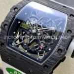 R7 Factory Richard Mille RM35-02 44.5mm Carbon Fiber White Rubber Strap Skeletonized Dial (7) R7 Factory Richard Mille RM 35-02 44.5mm Carbon Fiber White Rubber Strap Skeletonized Dial