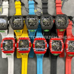 R7 Factory Richard Mille RM35-02 44.5mm Carbon Fiber Yellow Rubber Strap Skeletonized Dial (1) R7 Factory Richard Mille RM 35-02 44.5mm Carbon Fiber Yellow Rubber Strap Skeletonized Dial