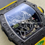 R7 Factory Richard Mille RM35-02 44.5mm Carbon Fiber Yellow Rubber Strap Skeletonized Dial (4) R7 Factory Richard Mille RM 35-02 44.5mm Carbon Fiber Yellow Rubber Strap Skeletonized Dial