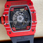 R7 Factory Richard Mille RM35-02 44.5mm Red Carbon Fiber Black Rubber Strap Skeletonized Dial (3) R7 Factory Richard Mille RM 35-02 44.5mm Red Carbon Fiber Black Rubber Strap Skeletonized Dial