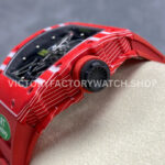 R7 Factory Richard Mille RM 35-02 44.5mm Red Carbon Fiber Red Rubber Strap Skeletonized Dial