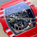 R7 Factory Richard Mille RM 35-02 44.5mm Red Carbon Fiber Red Rubber Strap Skeletonized Dial