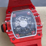 R7 Factory Richard Mille RM 35-02 44.5mm Red Carbon Fiber Red Rubber Strap Skeletonized Dial