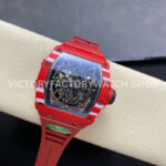R7 Factory Richard Mille RM 35-02 44.5mm Red Carbon Fiber Red Rubber Strap Skeletonized Dial