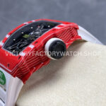 R7 Factory Richard Mille RM35-02 44.5mm Red Carbon Fiber White Rubber Strap Skeletonized Dial (10) R7 Factory Richard Mille RM 35-02 44.5mm Red Carbon Fiber White Rubber Strap Skeletonized Dial