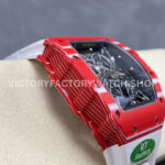 R7 Factory Richard Mille RM35-02 44.5mm Red Carbon Fiber White Rubber Strap Skeletonized Dial (4) R7 Factory Richard Mille RM 35-02 44.5mm Red Carbon Fiber White Rubber Strap Skeletonized Dial