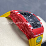 R7 Factory Richard Mille RM35-02 44.5mm Red Carbon Fiber Yellow Rubber Strap Skeletonized Dial (5) R7 Factory Richard Mille RM 35-02 44.5mm Red Carbon Fiber Yellow Rubber Strap Skeletonized Dial