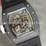 RM Factory Richard Mille RM 055 42.7mm Black Ceramic Black Rubber Strap Skeletonized White Dial