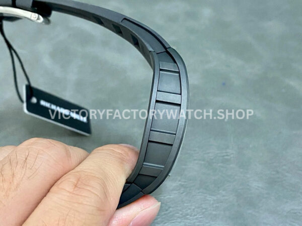 RM Factory Richard Mille RM 055 42.7mm Black Ceramic Black Rubber Strap Skeletonized White Dial