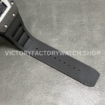 RM Factory Richard Mille RM 055 42.7mm Black Ceramic Black Rubber Strap Skeletonized White Dial