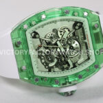 RM Factory Richard Mille RM 055 42.7mm Green Synthetic Crystal White Rubber Strap Skeletonized Wh ( (6) RM Factory Richard Mille RM 055 42.7mm Green Synthetic Crystal White Rubber Strap Skeletonized White Dial