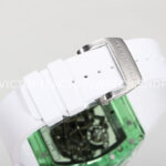 RM Factory Richard Mille RM 055 42.7mm Green Synthetic Crystal White Rubber Strap Skeletonized Wh ( (7) RM Factory Richard Mille RM 055 42.7mm Green Synthetic Crystal White Rubber Strap Skeletonized White Dial