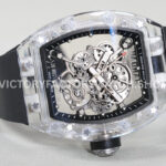 RM Factory Richard Mille RM 055 42.7mm Synthetic Crystal Black Rubber Strap Skeletonized Blac (3) RM Factory Richard Mille RM 055 42.7mm Synthetic Crystal Black Rubber Strap Skeletonized Black Dial