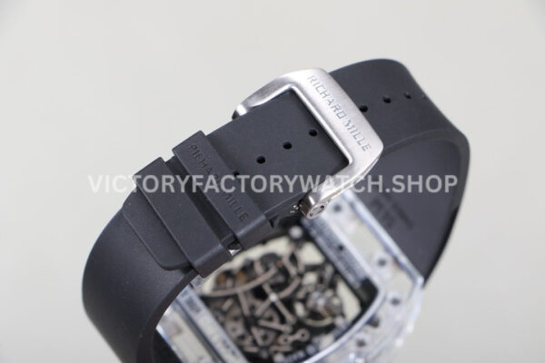 RM Factory Richard Mille RM 055 42.7mm Synthetic Crystal Black Rubber Strap Skeletonized Blac (7) RM Factory Richard Mille RM 055 42.7mm Synthetic Crystal Black Rubber Strap Skeletonized Black Dial