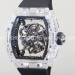 RM Factory Richard Mille RM 055 42.7mm Synthetic Crystal Black Rubber Strap Skeletonized Black Dial (1) RM Factory Richard Mille RM 055 42.7mm Synthetic Crystal Black Rubber Strap Skeletonized Black Dial