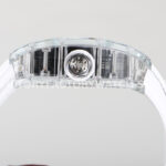 RM Factory Richard Mille RM 055 42.7mm Synthetic Crystal White Rubber Strap Skeletonized Blac (6) RM Factory Richard Mille RM 055 42.7mm Synthetic Crystal White Rubber Strap Skeletonized Black Dial