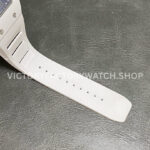 RM Factory Richard Mille RM 055 42.7mm White Ceramic White Rubber Strap Skeletonized Black Dial