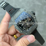 RM Factory Richard Mille RM 12-01 39mm Black Carbon Fiber Black Rubber Strap Skeletonized Black D (5) RM Factory Richard Mille RM 12-01 39mm Black Carbon Fiber Black Rubber Strap Skeletonized Black Dial