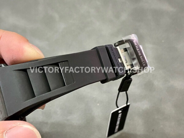 RM Factory Richard Mille RM 12-01 39mm Black Carbon Fiber Black Rubber Strap Skeletonized Black D RM Factory Richard Mille RM 12-01 39mm Black Carbon Fiber Black Rubber Strap Skeletonized Black Dial