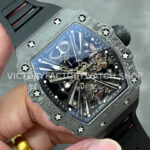 RM Factory Richard Mille RM 12-01 39mm Black Carbon Fiber Black Rubber Strap Skeletonized Black D (9) RM Factory Richard Mille RM 12-01 39mm Black Carbon Fiber Black Rubber Strap Skeletonized Black Dial