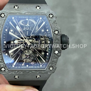 RM Factory Richard Mille RM 12-01 black carbon fiber black rubber strap black skeletonized dial
