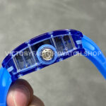 RM Factory Richard Mille RM 12-01 39mm Blue Synthetic Crystal Blue Rubber Strap Skeletonized Bl ( (3) RM Factory Richard Mille RM 12-01 39mm Blue Synthetic Crystal Blue Rubber Strap Skeletonized Black Dial