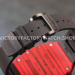 RM Factory Richard Mille RM 12-01 39mm Red Carbon Fiber Black Rubber Strap Skeletonized Black Dial