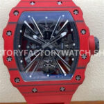 RM Factory Richard Mille RM 12-01 red carbon fiber red rubber strap black skeletonized dial