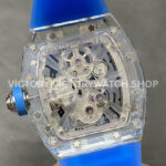 RM Factory Richard Mille RM 12-01 39mm Synthetic Crystal Blue Rubber Strap Skeletonized Bl RM Factory Richard Mille RM 12-01 39mm Synthetic Crystal Blue Rubber Strap Skeletonized Black Dial