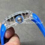 RM Factory Richard Mille RM 12-01 39mm Synthetic Crystal Blue Rubber Strap Skeletonized Bl (3) RM Factory Richard Mille RM 12-01 39mm Synthetic Crystal Blue Rubber Strap Skeletonized Black Dial
