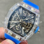 RM Factory Richard Mille RM 12-01 39mm Synthetic Crystal Blue Rubber Strap Skeletonized Bl (7) RM Factory Richard Mille RM 12-01 39mm Synthetic Crystal Blue Rubber Strap Skeletonized Black Dial