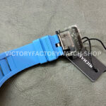 RM Factory Richard Mille RM 12-01 39mm White Carbon Fiber Light Blue Rubber Strap Skeletonized B ( (5) RM Factory Richard Mille RM 12-01 39mm White Carbon Fiber Light Blue Rubber Strap Skeletonized Black Dial