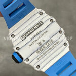 RM Factory Richard Mille RM 12-01 39mm White Carbon Fiber Light Blue Rubber Strap Skeletonized B ( (7) RM Factory Richard Mille RM 12-01 39mm White Carbon Fiber Light Blue Rubber Strap Skeletonized Black Dial