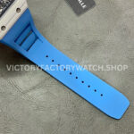 RM Factory Richard Mille RM 12-01 39mm White Carbon Fiber Light Blue Rubber Strap Skeletonized B ( (9) RM Factory Richard Mille RM 12-01 39mm White Carbon Fiber Light Blue Rubber Strap Skeletonized Black Dial