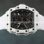 RM Factory Richard Mille RM 12-01 39mm White Carbon Fiber White Canvas Strap Skeletonized Black D (4) RM Factory Richard Mille RM 12-01 39mm White Carbon Fiber White Canvas Strap Skeletonized Black Dial