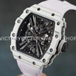 RM Factory Richard Mille RM 12-01 39mm White Carbon Fiber White Canvas Strap Skeletonized Black D (6) RM Factory Richard Mille RM 12-01 39mm White Carbon Fiber White Canvas Strap Skeletonized Black Dial