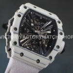 RM Factory Richard Mille RM 12-01 39mm White Carbon Fiber White Canvas Strap Skeletonized Black D (7) RM Factory Richard Mille RM 12-01 39mm White Carbon Fiber White Canvas Strap Skeletonized Black Dial