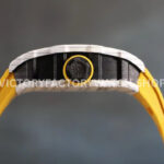 RM Factory Richard Mille RM 12-01 39mm White Carbon Fiber Yellow Rubber Strap Skeletonized Black (5) RM Factory Richard Mille RM 12-01 39mm White Carbon Fiber Yellow Rubber Strap Skeletonized Black Dial