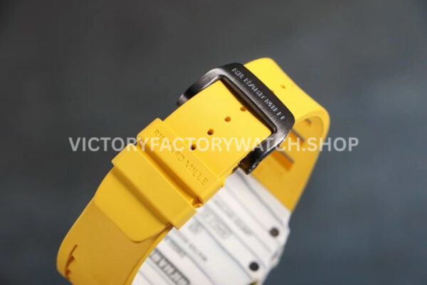 RM Factory Richard Mille RM 12-01 39mm White Carbon Fiber Yellow Rubber Strap Skeletonized Black RM Factory Richard Mille RM 12-01 39mm White Carbon Fiber Yellow Rubber Strap Skeletonized Black Dial