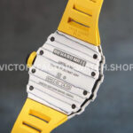 RM Factory Richard Mille RM 12-01 39mm White Carbon Fiber Yellow Rubber Strap Skeletonized Black (9) RM Factory Richard Mille RM 12-01 39mm White Carbon Fiber Yellow Rubber Strap Skeletonized Black Dial