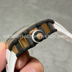 RM Factory Richard Mille RM 21-01 43mm Titanium Carbon Fiber White Rubber Strap Arabic numerals Skeletonized Silver Dial
