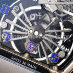 RM Factory Richard Mille RM 21-01 43mm Titanium Carbon Fiber White Rubber Strap Arabic numerals Skeletonized White Dial