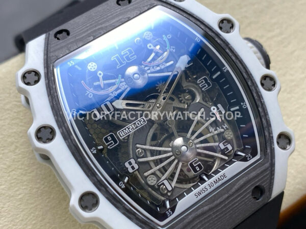 RM Factory Richard Mille RM 21-02 43mm Titanium Black Rubber Strap Tourbillon Skeleton Dial ( (3) RM Factory Richard Mille RM 21-02 43mm Titanium Black Rubber Strap Tourbillon Skeleton Dial