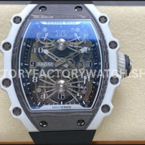RM Factory Richard Mille RM 21-02 43mm titanium black rubber strap tourbillon skeleton dial